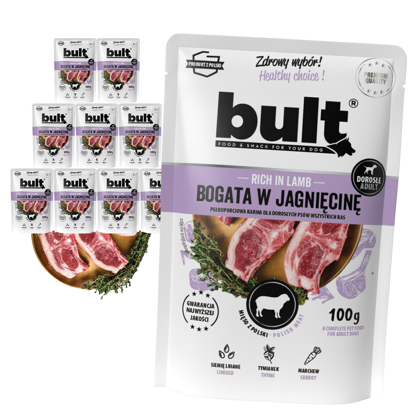 Bult saszetka mielonka bogata w jagnięcinę 10x100g