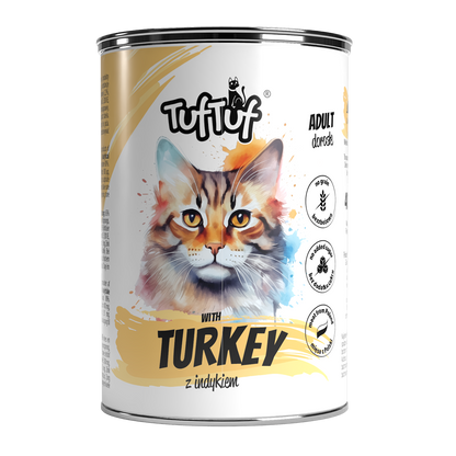 TufTuf puszka mielonka z indykiem Zestaw 12x400g
