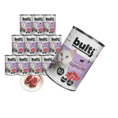 Bulti puszka mielonka z jagnięciną Zestaw 12x400g