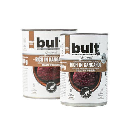 BULT Gourmet mokra karma dla psa Bogata w Kangura puszka 400g