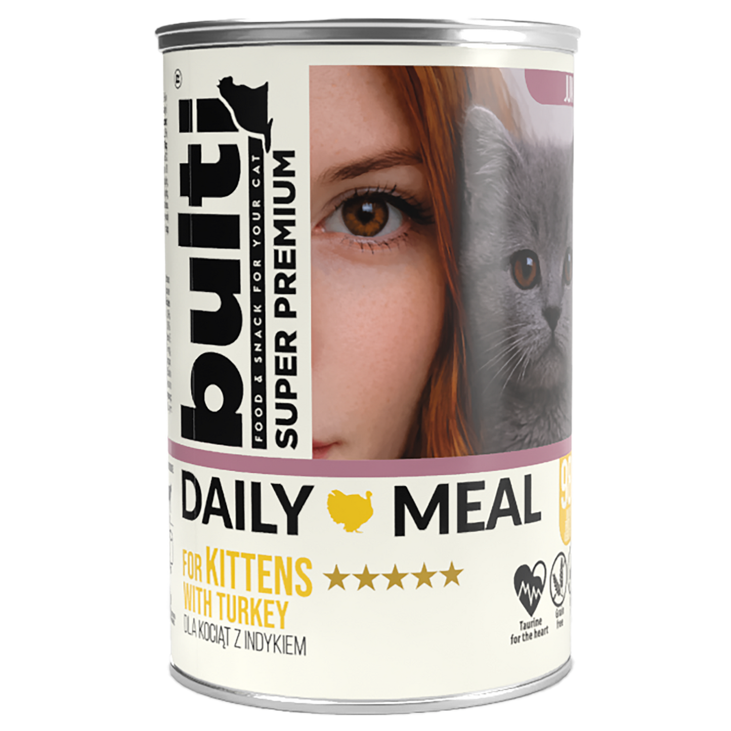 BULTI Daily Meal Kitten mokra karma dla kociąt Indyk 400g
