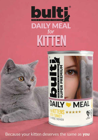BULTI Daily Meal Kitten mokra karma dla kociąt Indyk 400g