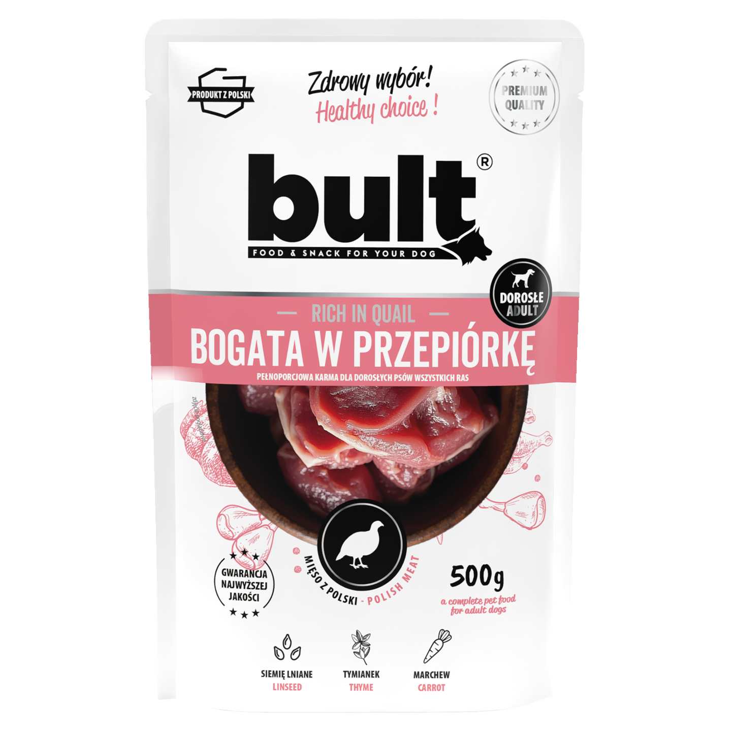 Bult saszetka mielonka bogata w przepiórkę 10x500g