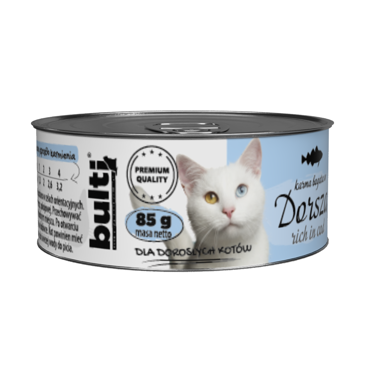 BULTI mokra karma dla kota Dorsz puszka 85g