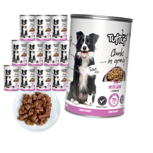 TufTuf puszka kawałki mięsne z jagnięciną 12x415g