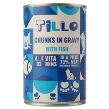 TILLO Chunky mokra karma dla kota Ryba puszka 415g Kawałki w sosie