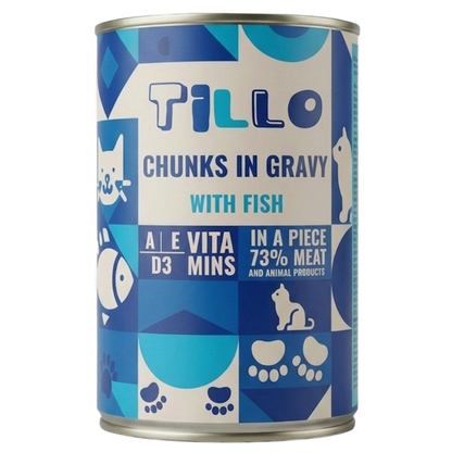 TILLO CHUNKY RYBA - Kawałki w sosie dla kota, puszka 415g