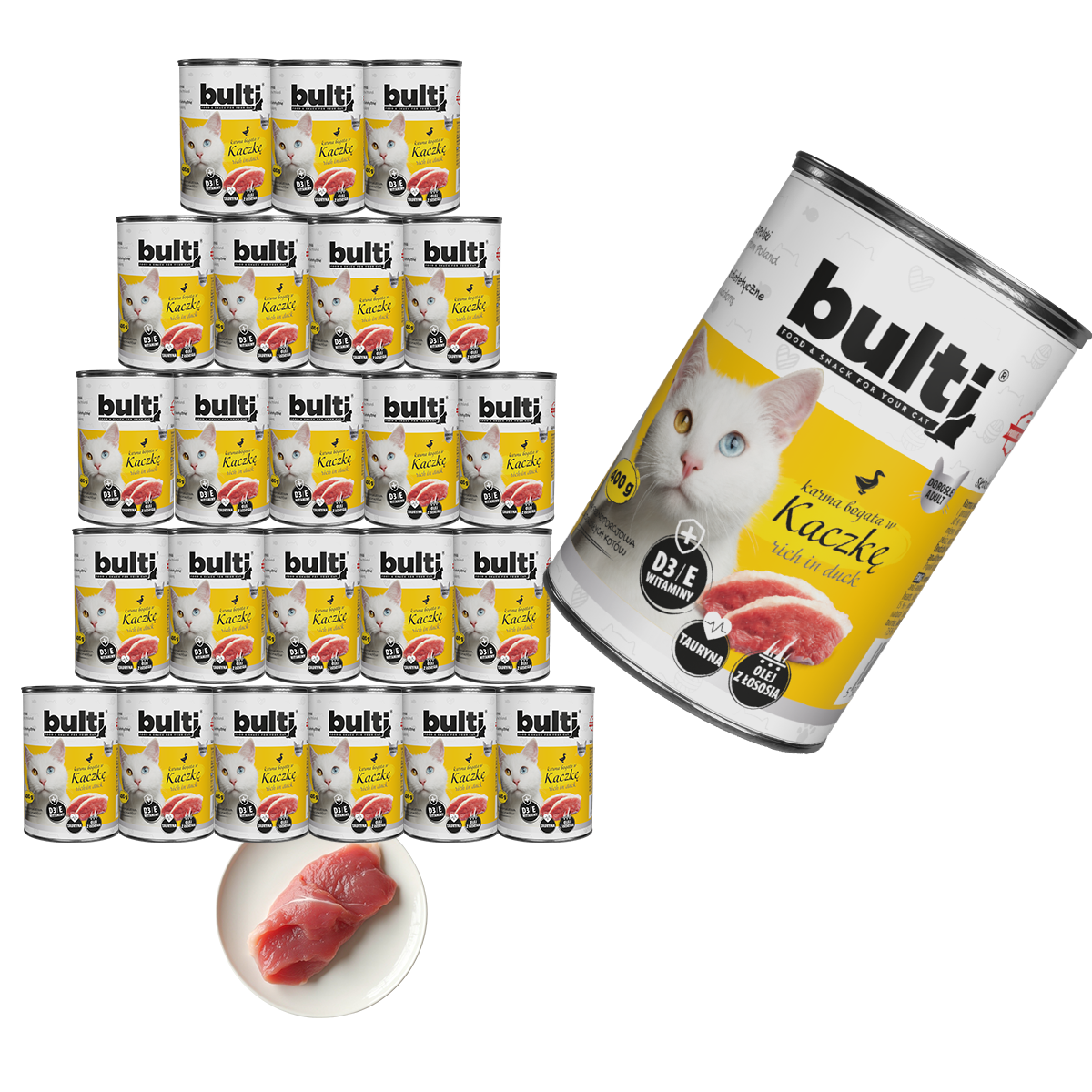 Bulti puszka mielonka z kaczką Zestaw 24x400g