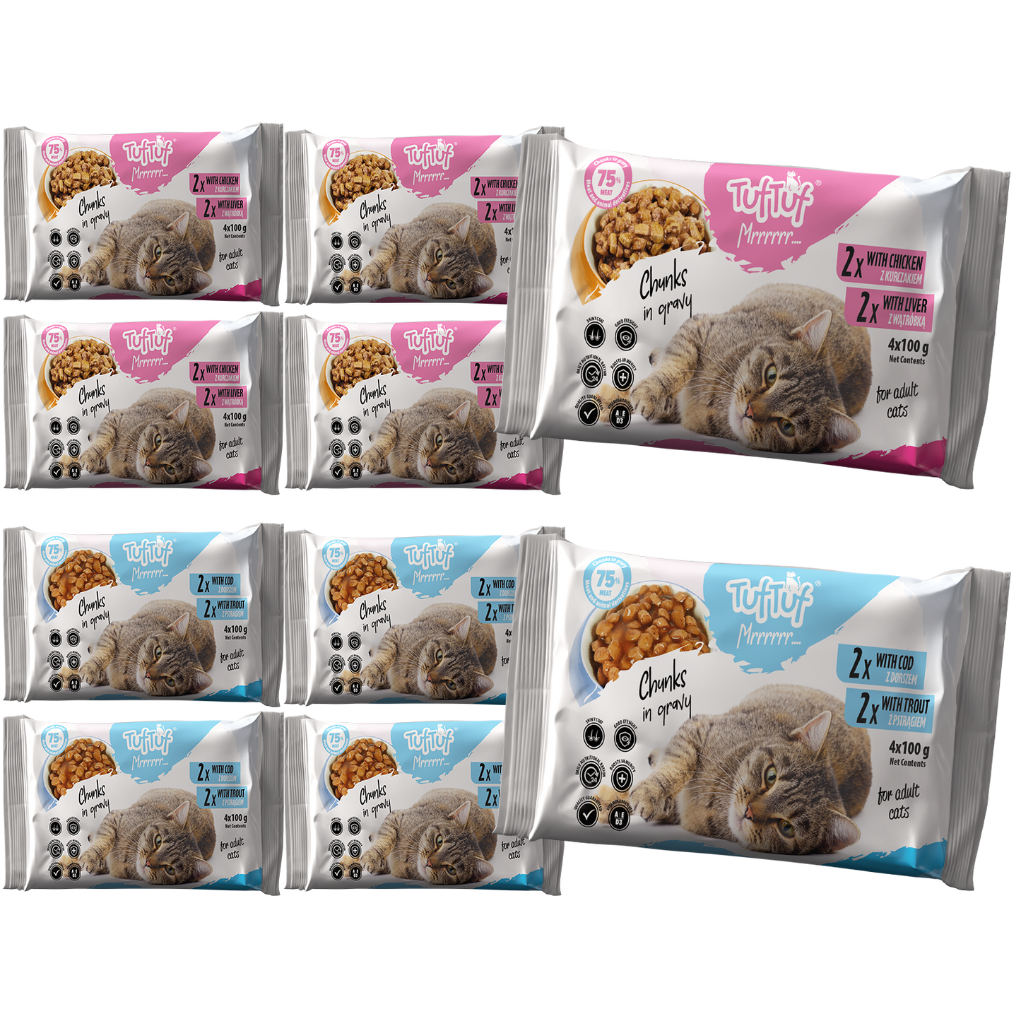 TufTuf saszetki Mix smaków 40x100g