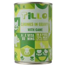 TILLO Chunky mokra karma dla kota Dziczyzna puszka 415g Kawałki w sosie