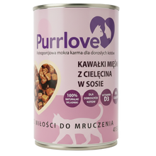 Purrlove kawałki mięsne z cielęciną w sosie 415g