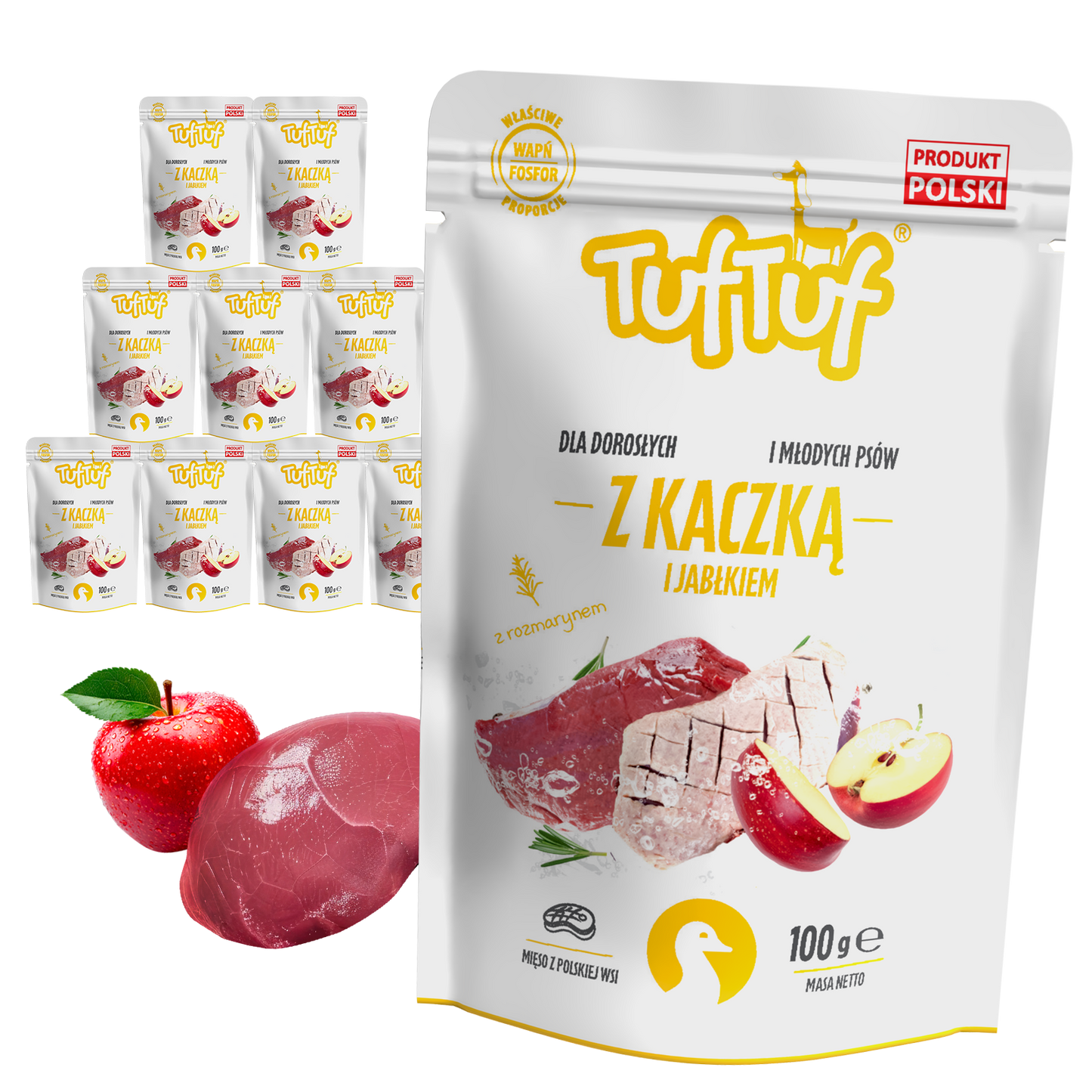 TufTuf saszetka mielonka kaczka z jabłkiem 10x100g