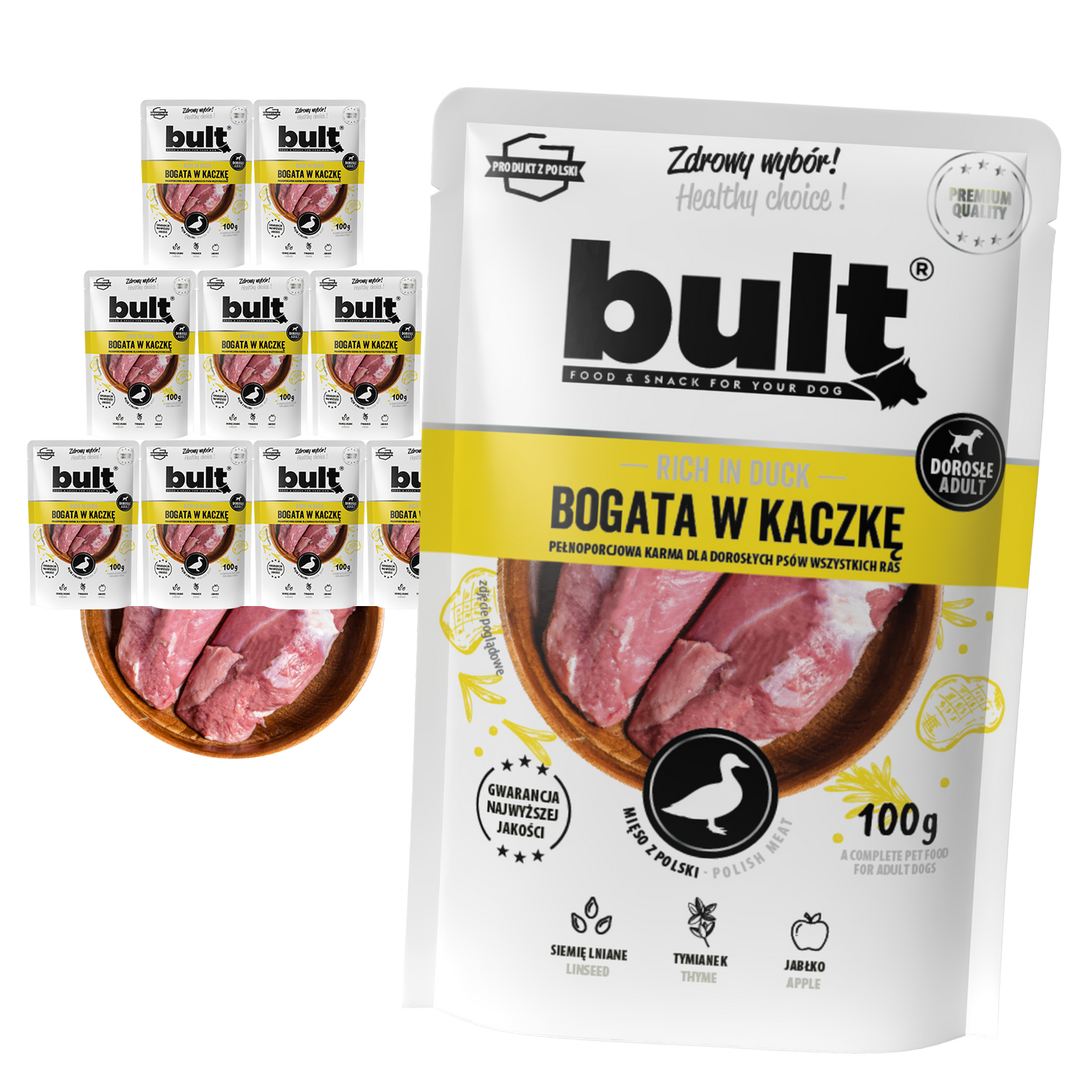 BULT MIELONKA BOGATA W KACZKĘ - saszetka 10x100g