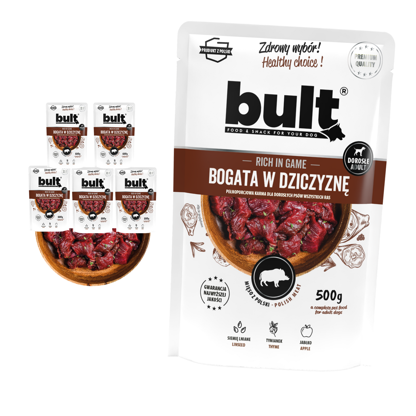 Bult saszetka mielonka bogata w dziczyznę Zestaw 6x500g