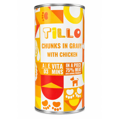 TILLO mokra karma dla psa Drób puszka 1250g Kawałki w sosie