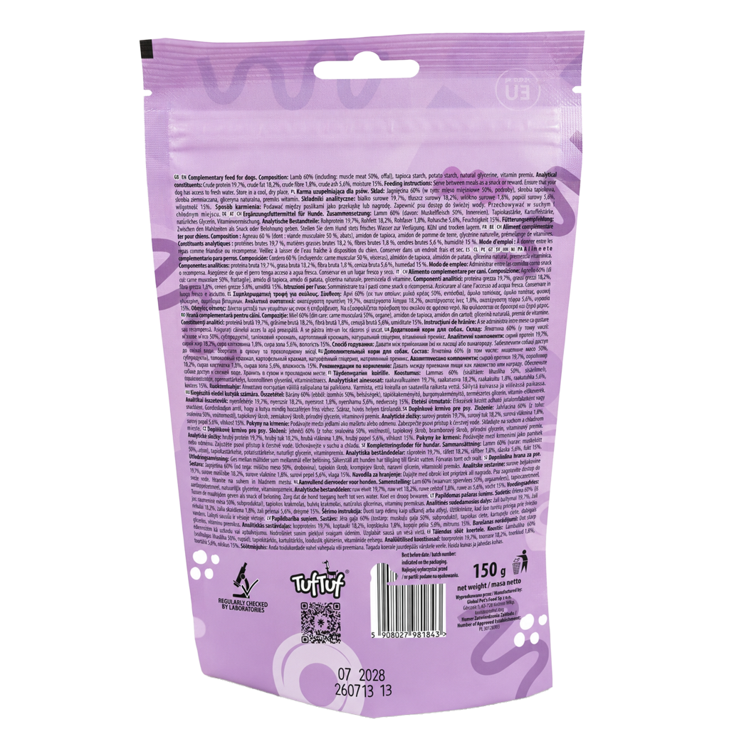 TufTuf CHONKY CHEWS JAGNIĘCINA - przysmak dla psa 150g