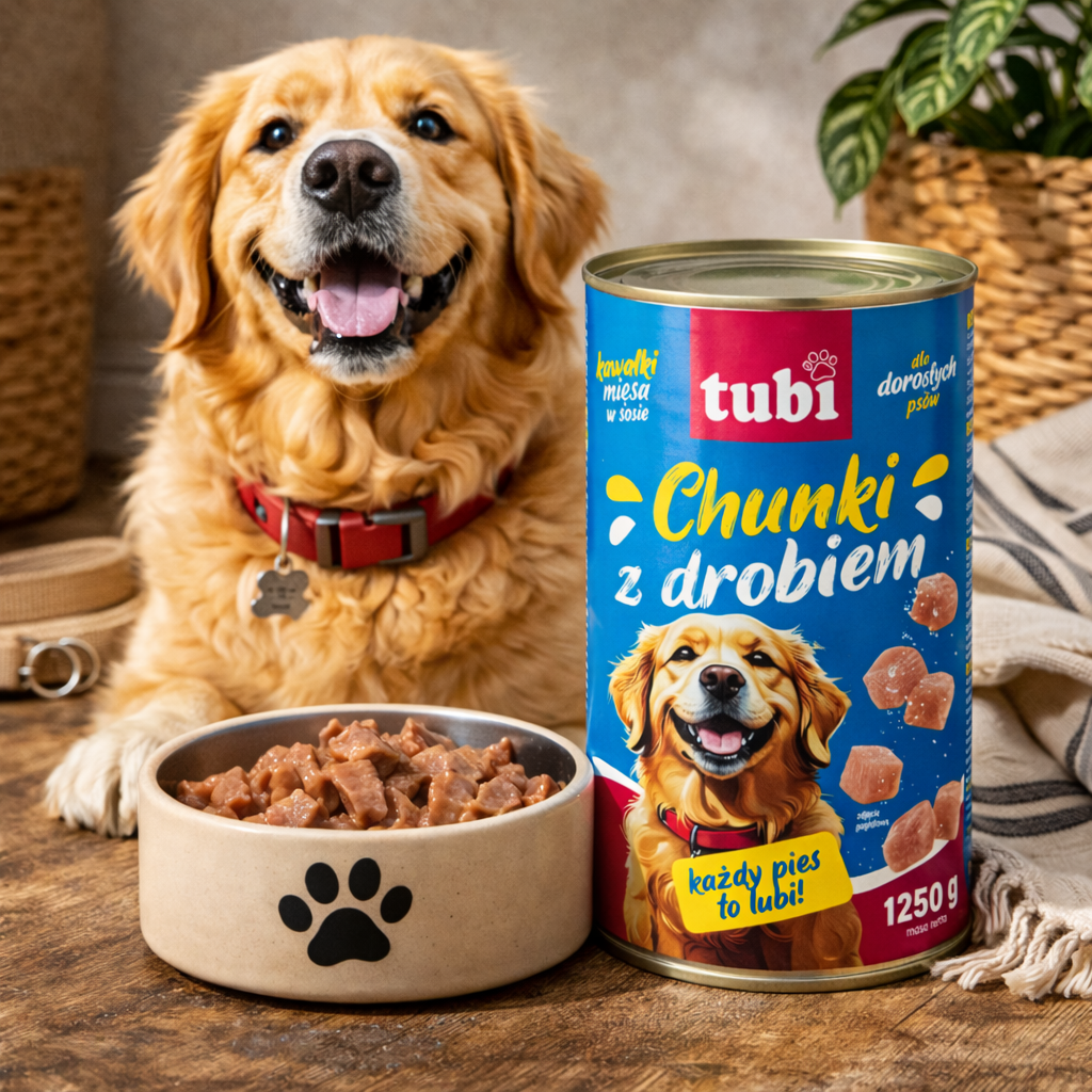 Drób kawałki chunki puszka 1250g tubi