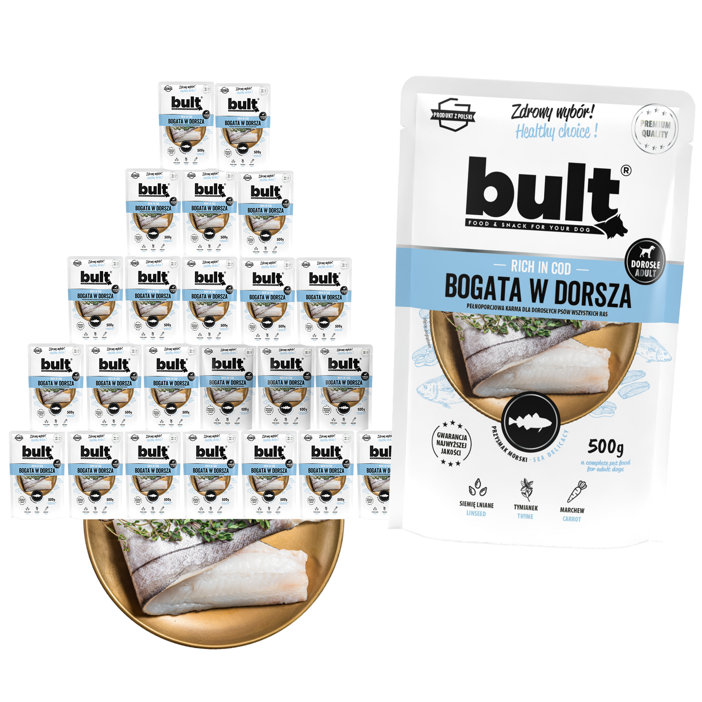 Bult saszetka mielonka bogata w dorsza Zestaw 24x500g