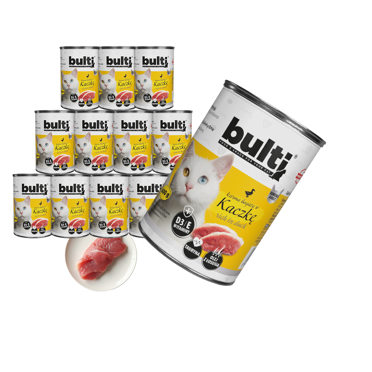 Bulti puszka mielonka z kaczką Zestaw 12x400g