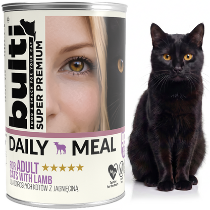 BULTI Daily Meal Adult mokra karma dla kota mix smaków, puszka 12 x 400g