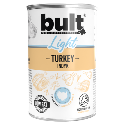 BULT LIGHT monobiałkowa mokra karma dla psa Indyk - puszka 400g