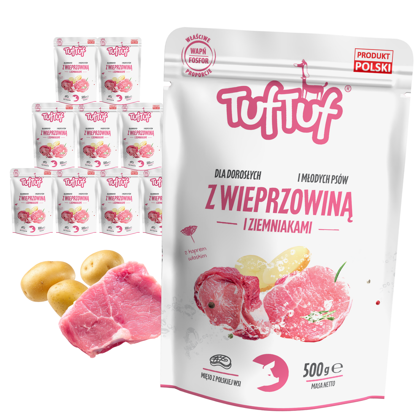 TufTuf – saszetka wieprzowina ziemniak 10x500g