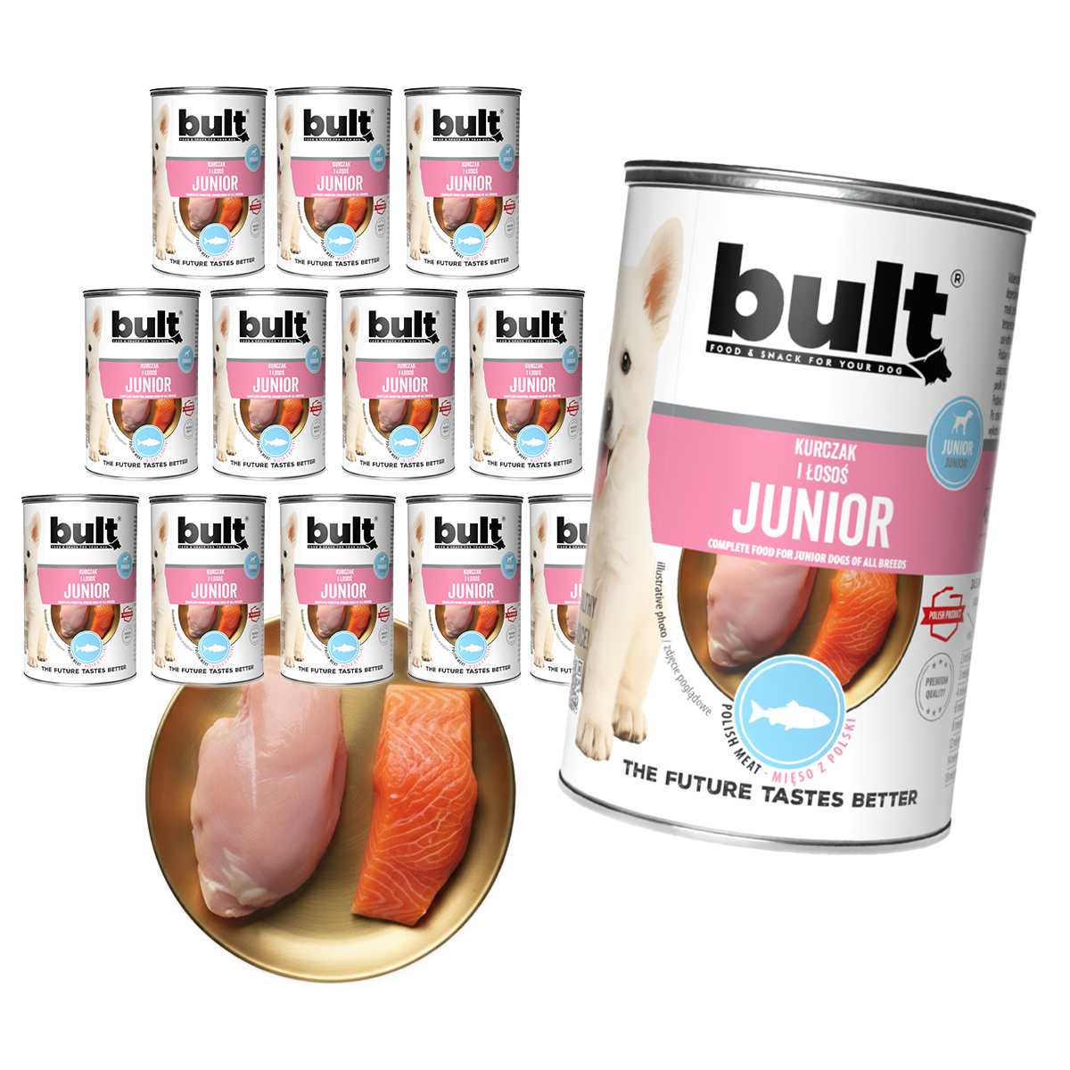 Bult junior kurczak i łosoś dla szczeniąt 12x400g