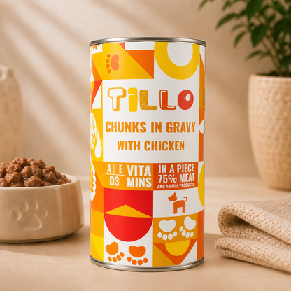 TILLO mokra karma dla psa Drób puszka 1250g Kawałki w sosie