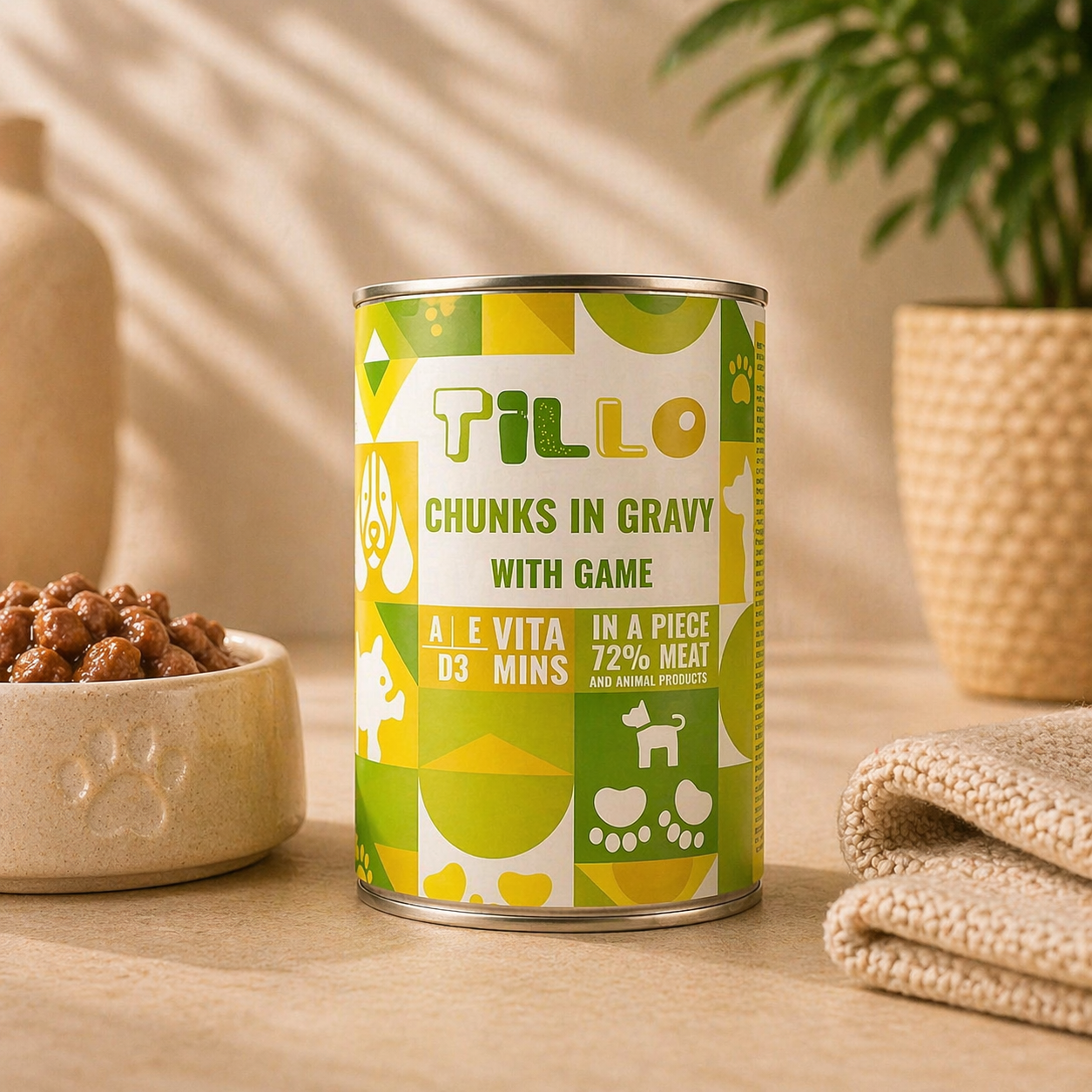 TILLO Chunky Kawałki w sosie dla psa Dziczyzna - puszka 415g