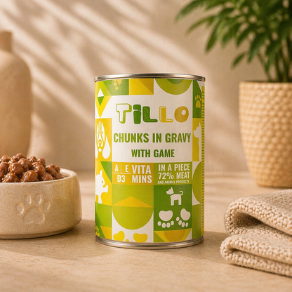 TILLO Chunky Kawałki w sosie dla psa Dziczyzna - puszka 415g