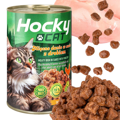 HOCKY mokra karma dla kota Drób puszka 415g
