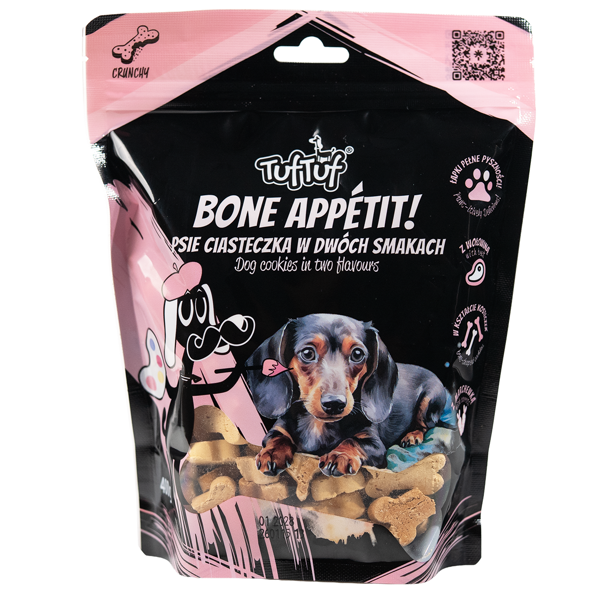 TufTuf BONE APPETIT WOŁOWINA - ciasteczka dla psa 400g