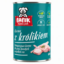 FAFIK mokra karma dla psa Królik puszka 400g Pełnoporcjowa