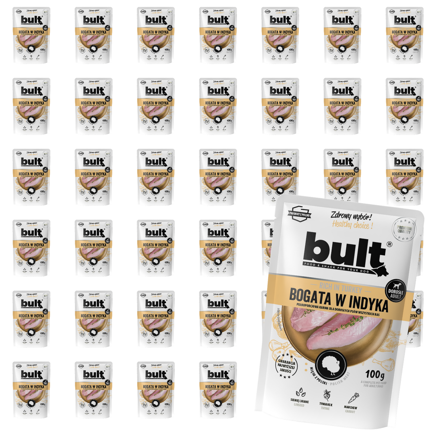 Bult saszetka mielonka bogata w indyka Zestaw 40x100g