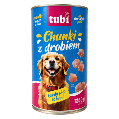 Drób kawałki chunki puszka 1250g tubi