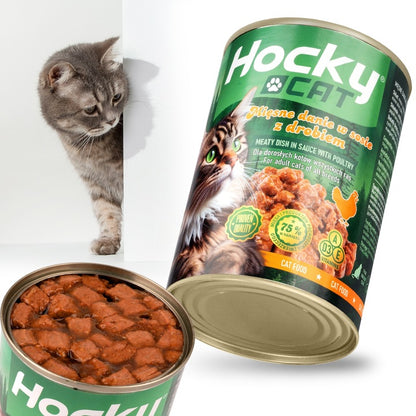 HOCKY mokra karma dla kota Drób puszka 415g