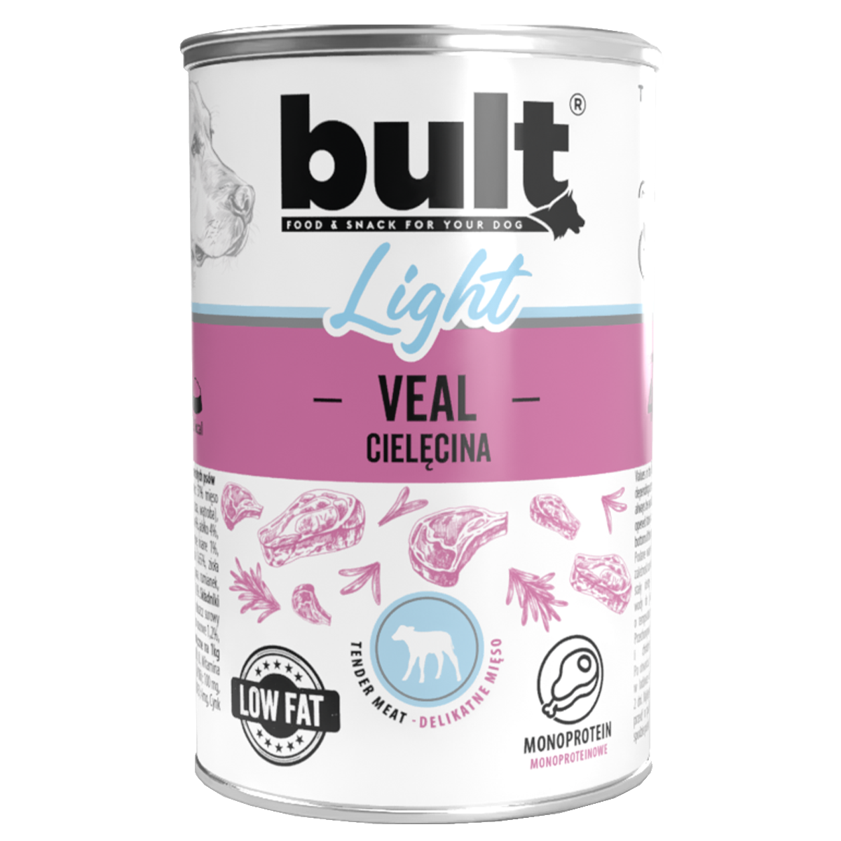 BULT LIGHT mokra karma dla psa Mix Smaków puszka 4x400g