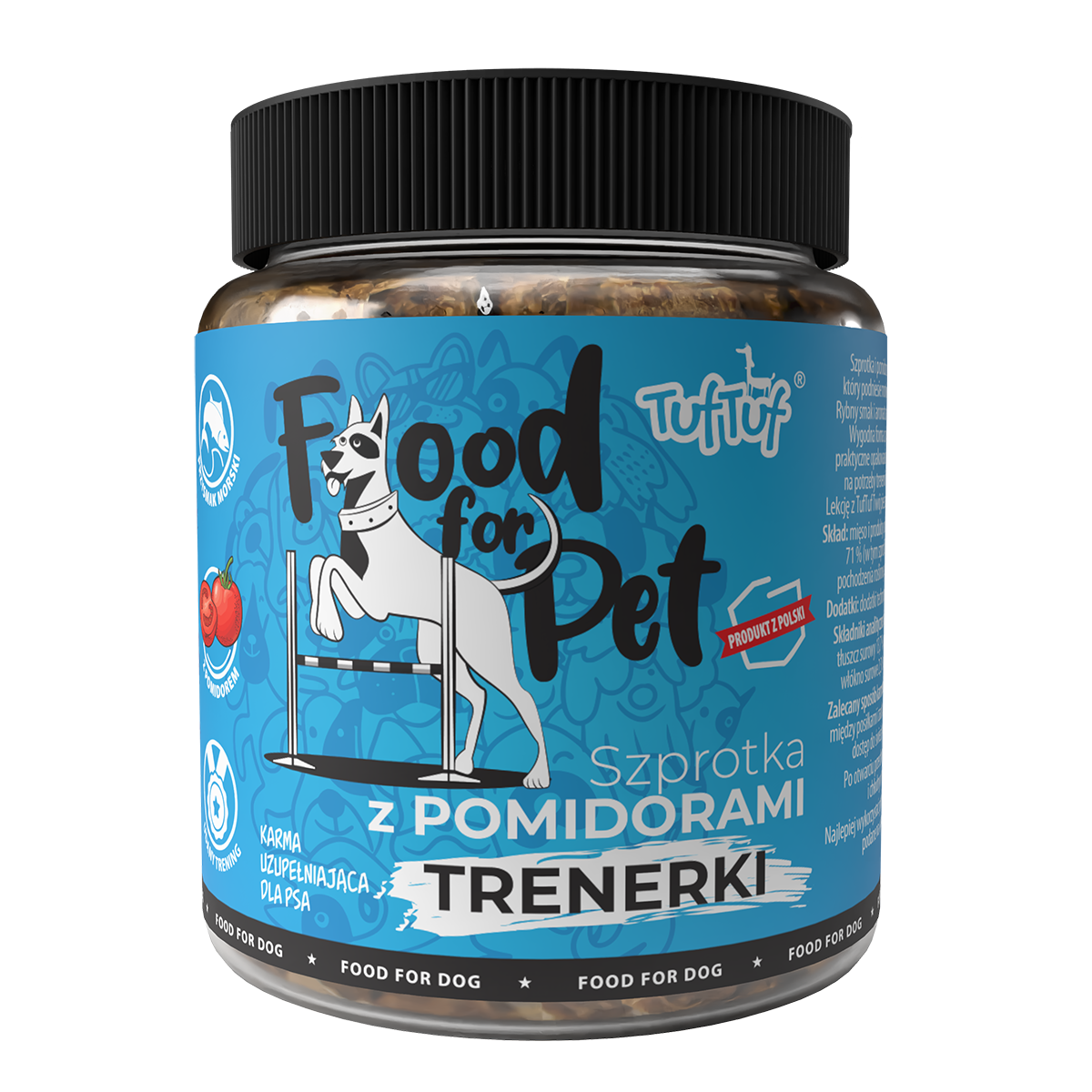 TufTuf TRENERKI SZPROTKA Z POMIDOREM - przysmak dla psa 120g