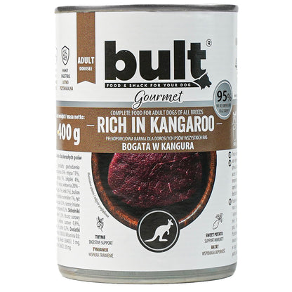 BULT Gourmet mokra karma dla psa Bogata w Kangura puszka 400g