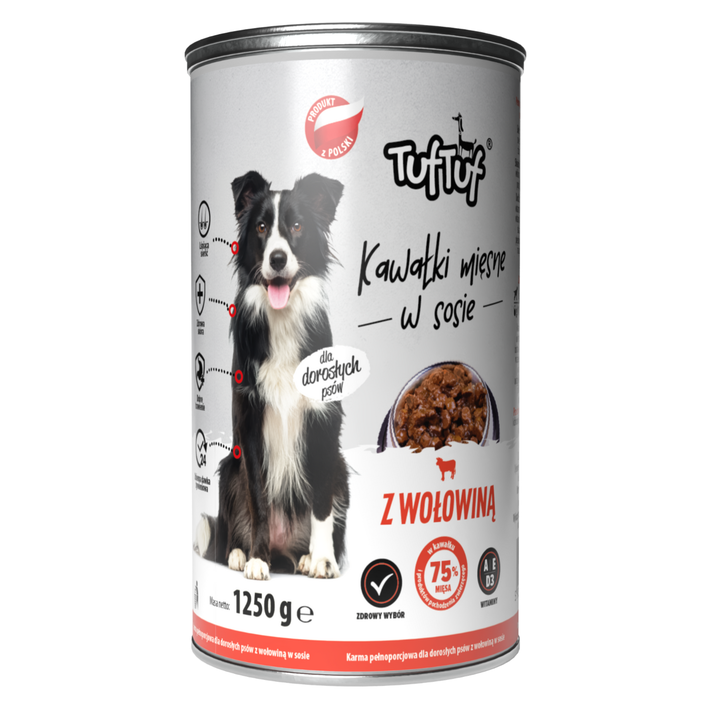 TufTuf – mix smaków kawałki mięsne 12x1250g