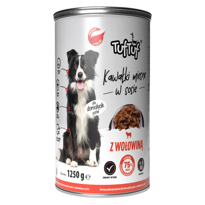 TufTuf – mix smaków kawałki mięsne 12x1250g