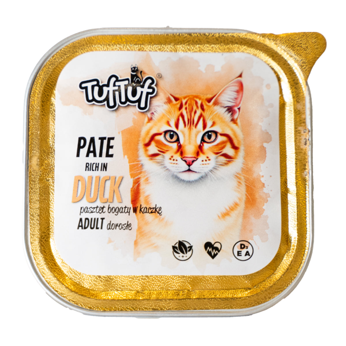 TufTuf PASZTET KACZKA - mokra karma dla kota tacka 100g