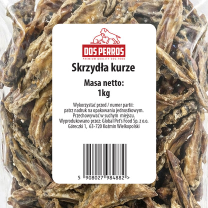 Dos Perros gryzak naturalny dla psa Skrzydełka z Kurczaka 1kg Przysmak