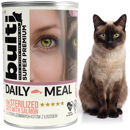 BULTI Daily Meal Sterilized mokra karma dla kota mix smaków, puszka 12 x 400g
