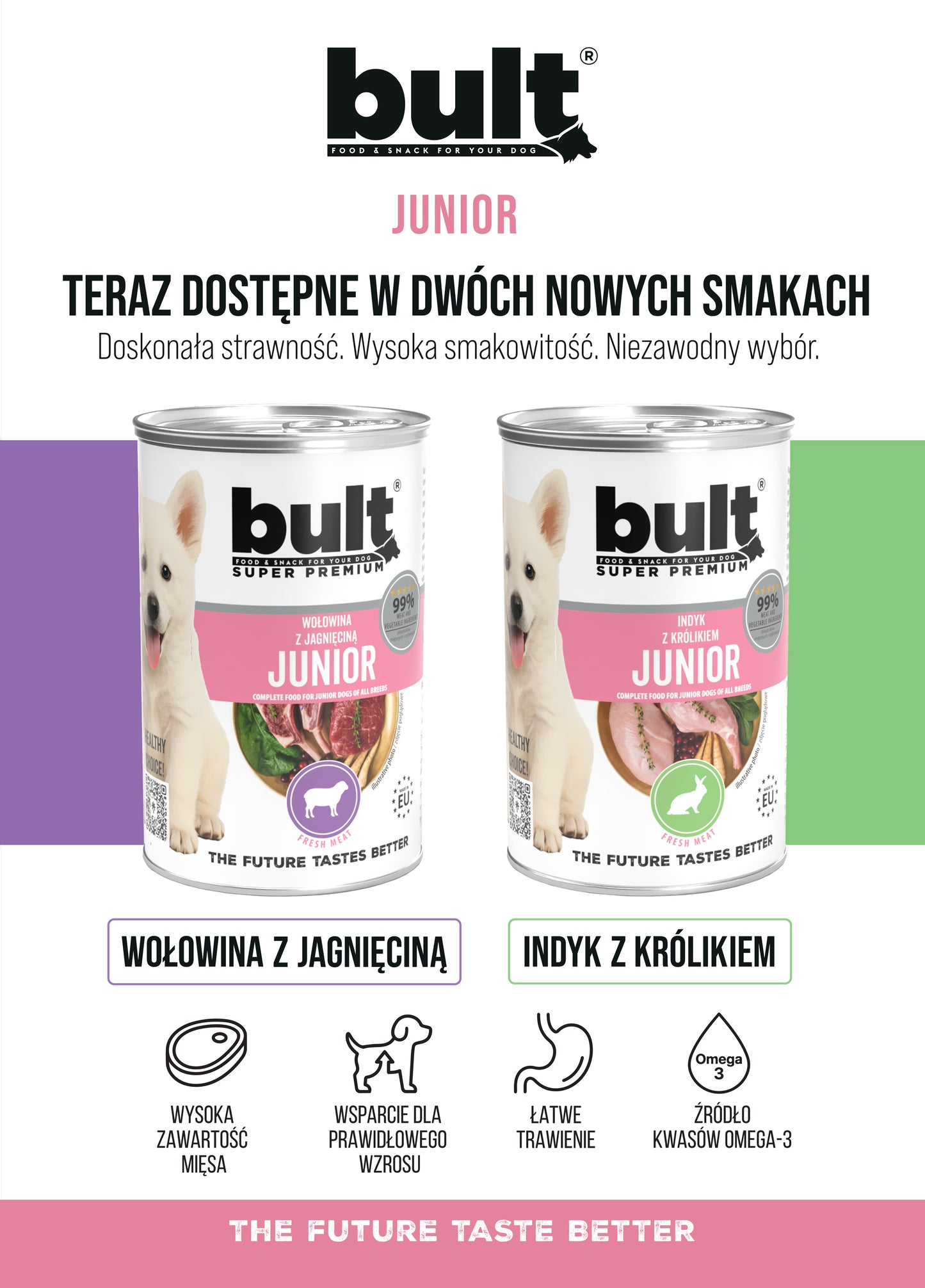 BULT JUNIOR INDYK Z KRÓLIKIEM mokra karma dla szczeniąt - puszka 400g