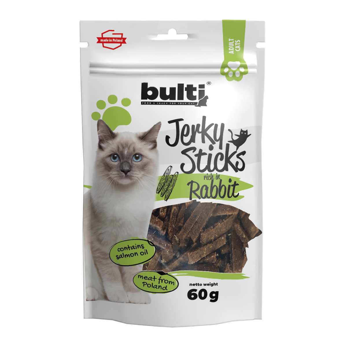 BULTI JERKY STICKS KRÓLIK - przysmak dla kota 60g