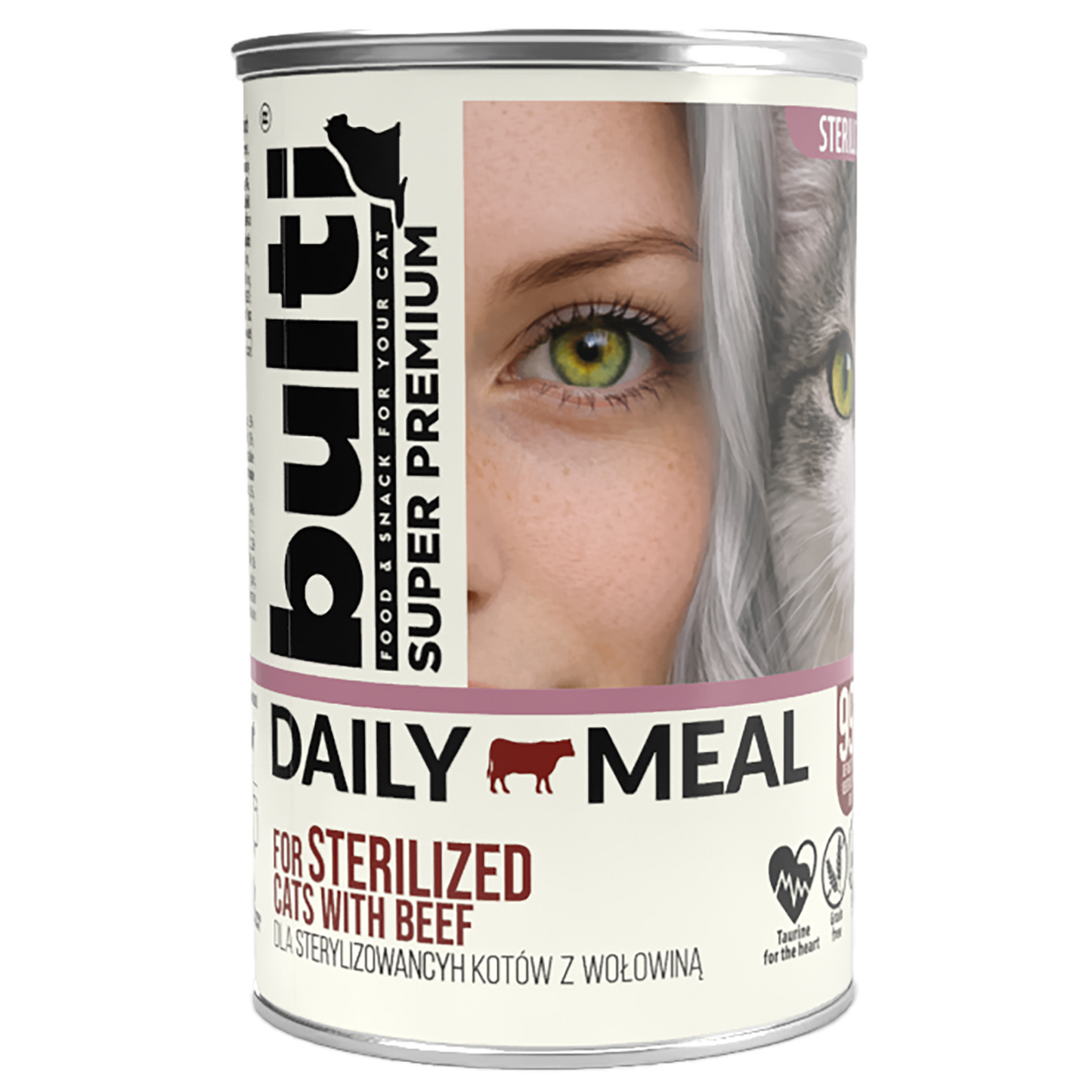 BULTI DAILY MEAL STERILIZED WOŁOWINA Z KURCZAKIEM - mokra karma dla kota 400g