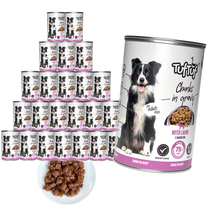TufTuf puszka kawałki mięsne z jagnięciną 24x415g