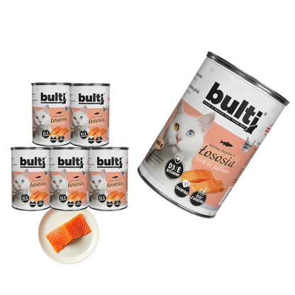 Bulti puszka mielonka z łososiem Zestaw 6x400g