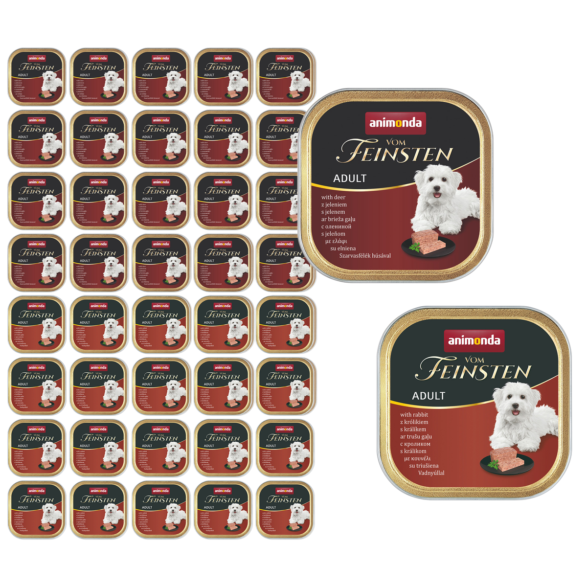 Animonda Vom Feinsten wet dog food Mixed Flavours 40x150g tray pâté